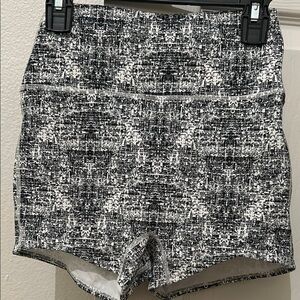 Buffbunny training shorts Black and White Patterned Shorts
